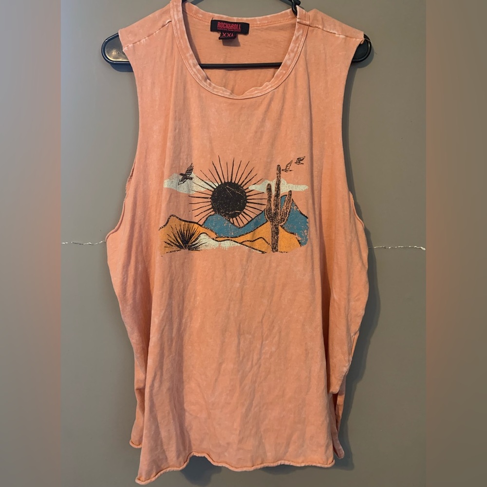Rick & Roll Denim Cowgirl Desert Tank size XXL